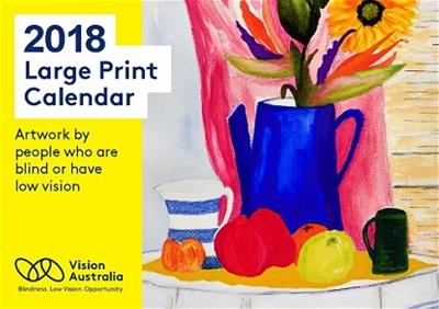 Images shows cover of 2018 large print calendar